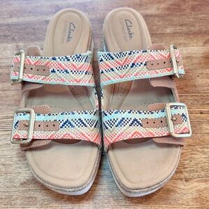 Clarks Multicolor Sandals with Buckle Straps